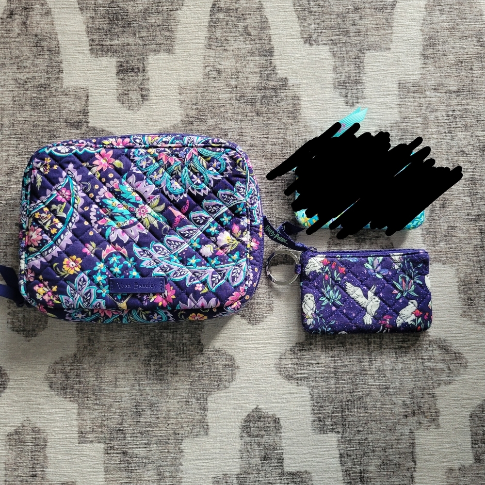 Vera Bradley Set - Cord Organizer and Zip ID (French Paisley + Harry Potter)